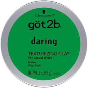 3 x got2b Daring Texturizing Clay, 2 Fl Oz, Matte Finish and High Hold Styling Hair Clay For Men and Women, Non-Greasy, Non-Sticky Hair Texturizer for Short to Medium Hair