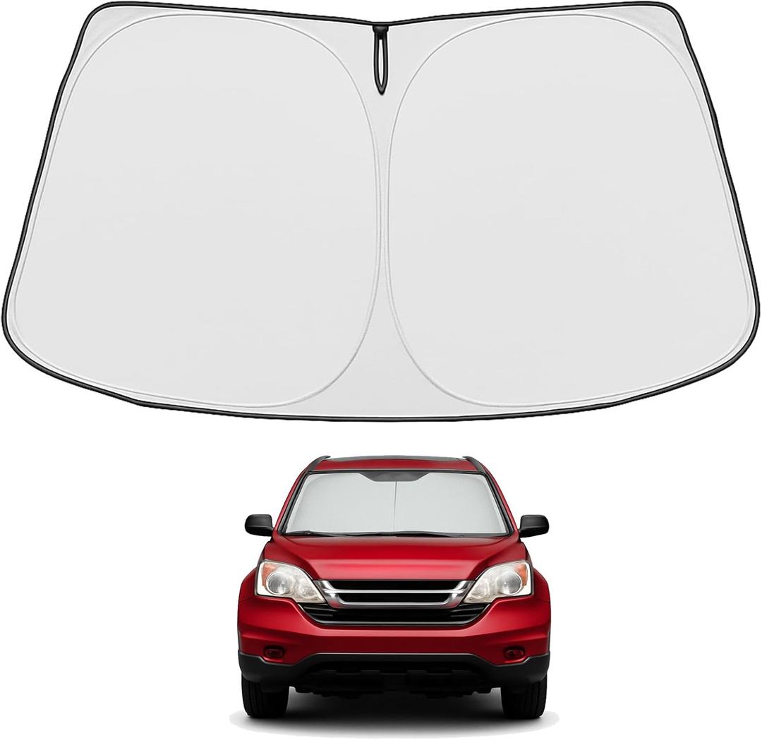 Proadsy 2025 Upgrade Windshield Sun Shade Custom Fit 2023-2024 2025 Honda CRV 4-Layer Foldable Front Sunshade Protector Sun Visor Blocks UV Rays Keep Car Cooler Accessories
