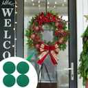 2 x 24 Pcs Christmas Wreath Pad, Christmas Door Protector Felt Adhesive Non Slip Door Garland Wreath Backing Padding Prevent Decorative Protection for Xmas Holiday Scratch Dings Dent(Green)