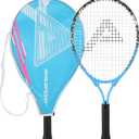 Kids Tennis Racket for Girls & Boys - 23 inch Youth Tennis Racket, Includes 420D Nylon Shoulder Strap Bag (Graffiti Blue)