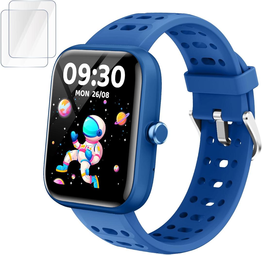 ENOMIR [2026 New Smart Watch for Kids - No APP No Phone Needed, 1.83" Fitness Tracker Watch for Kids with Sleep Monitor, Heart Rate, Step Counter, IP68 Waterproof (Blue, 1.83Inches)