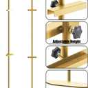 Adjustable Easel Stand for Picture Frames, Holds Frames Up to 64" Tall - Sturdy Metal Floor Easels for Art, Signs, Photos | for Home, Office, Gallery Display (Golden)