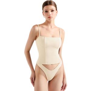 SUUKSESS Women Bustier No Boning Corset Tops Fitted Going Out Y2k Cami Tank Tops