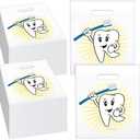 Aliceset 300 Pcs Tooth Merchandise Bags with Handles Plastic Dental Bags for Patients Dental Gifts Bulk for Dentist Office Goodie Packaging Appreciation Gifts Retail Party Favor, 8.27x9.45in (Cute)