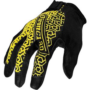 Ironclad Console Gaming Gloves, Precision Fit, Performance Grip, Touchscreen Compatible, Machine Washable, (1 Pair), Size L (ES-CNSL-04-L) (Large, Black/Yellow)