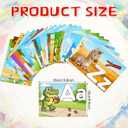 Alphabet Learning Pocket Chart Mats Educational Toys for Kids, 26 Piece ABC Letter Cards Set for Kids Ages 3-5 Preschool Kindergarten Learning Activities Homeschool Daycare Classroom, 13.78 x 9.84 inches