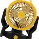 14inch 180 Rotation Electric Fan Outdoor Camping Fan Stand Fan Widened Thick Aluminum Fan (Yellow)