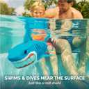 SwimWays Rainbow Reef Shark Toy, Finn Diesel Kids Shark Pool Toy and Swimming Accessory, Self-Activated Water Toys, Learn to Swim Pool Toys for Kids Ages 5 & Up (Batteries Included)