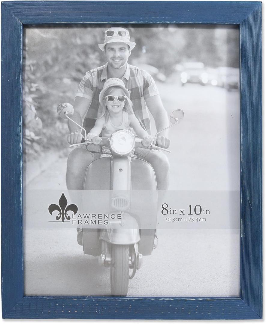 Lawrence Frames Weathered Woods 8x10 Charlotte Navy Blue Picture Frame