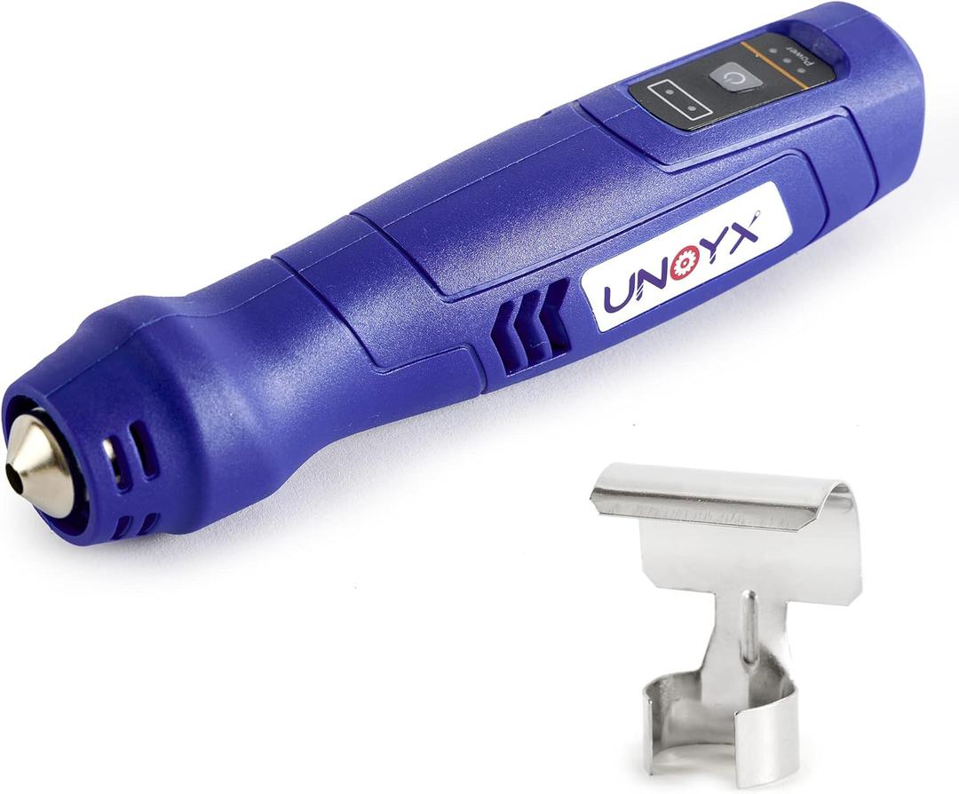 Cordless Heat Gun for Crafts,600Fast Heating,Rechargeable Mini Hot Air Gun for Shrink Wrapping,Epoxy Resin,Vinyl Wrap,Electronics,Candle Making,Embossing,Phone Repair,DIY (Blue)