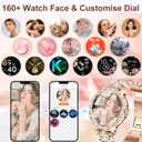 Smart Watches for Women(Make/Answer Call) with Diamond:1.32" Fitness Tracker Watch for HR/Blood Pressure/SpO2/Sleep Monitor,Digital Running Watches for Women Android/iOS,3 Strips