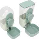 Pet Feeder Water Dispenser Set, Simple High Temperature Mint Green Automatic Hanging Food Water Dispenser for Home for Cat (Mint Green)