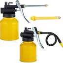 2-Pack Metal Yellow Pump Oil CAN with 3 Spouts