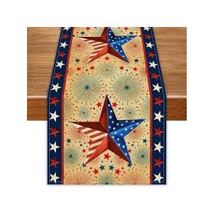 4th of July Table Runner Stars and Stripes Patriotic Table Runners Memorial Day Decor American Flag Independence Day Kitchen Dining Table Runners Indoor Outdoor Party Table Decorations 13 x 72 Inch