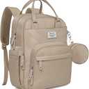 RUVALINO Diaper Bag Backpack-Multifunction Baby Travel Bag with Changing pad, Insulated Bottle Holders & Pacifier Case, Large Capacity, Waterproof, Clay