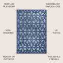 JONATHAN Y Neutral Geometric Indoor Outdoor Area Rug 3X5 Navy, Talaia for Backyard, Patio, Porch, Easy-Cleaning, High Traffic, Pet-Friendly, Non-Shedding (IBZ102B-3)