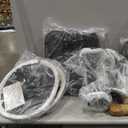 Bar Stools Set of 2, Swivel Bar Chairs, Modern Adjustable PU Leather Upholstered Barstools Counter Height with Tufted Back for Bar, Kitchen Counter Island, Dining Room, Black