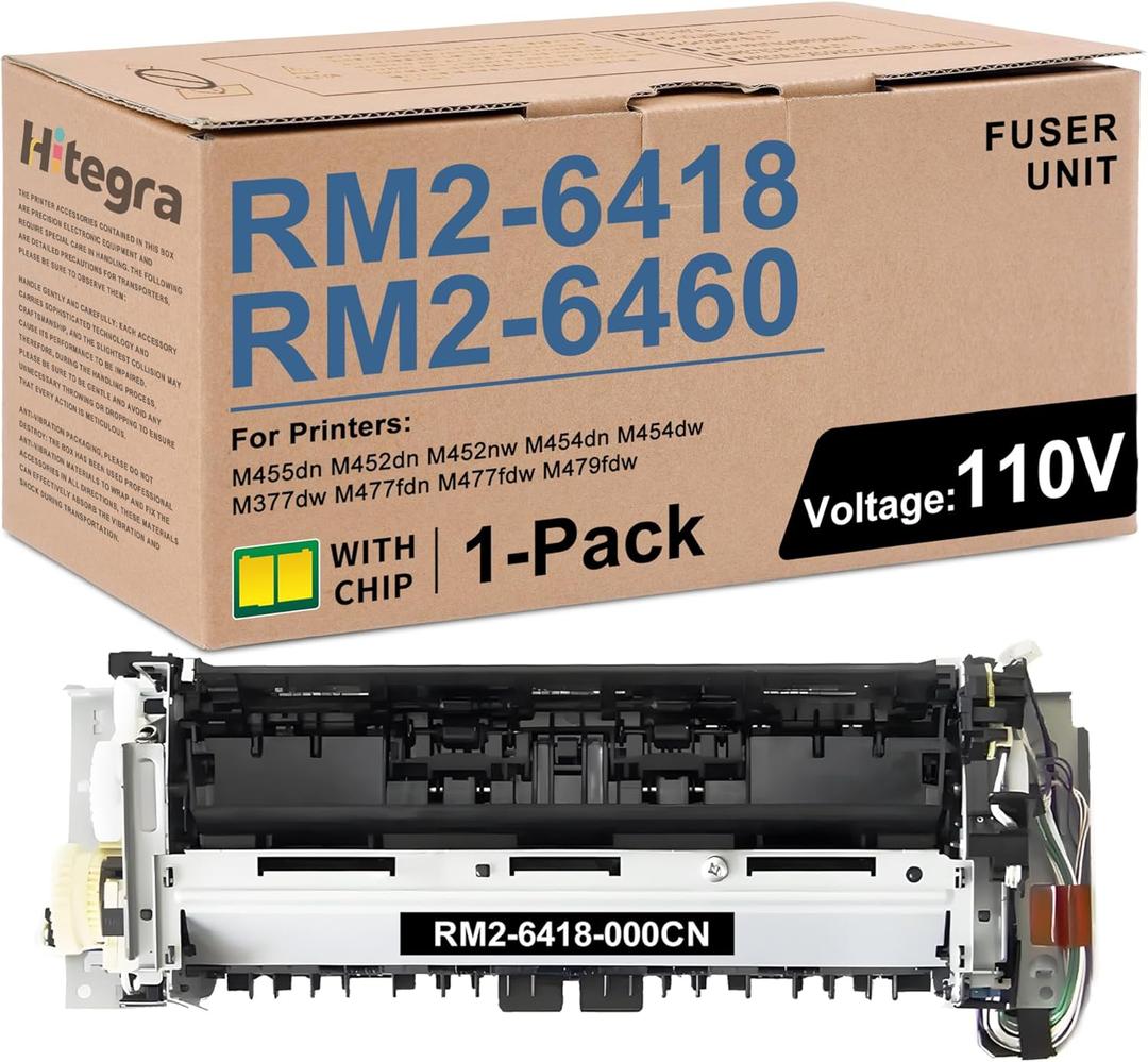 Remanufactured RM2-6418 RM2-6460 Fuser Unit RM2-6418-000CN RM2-6460-000CN Replacement for HP RM2-6418 Fuser for M455dn M452dn M452nw M454dn M454dw M377dw M477fdn M477fdw M479fdw Printer, 1-Pack (110V)