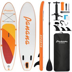 Panana Inflatable Stand Up Paddle Board, 10'x31 x6 SUP with Premium Paddle Board Accessories Kit, Anti-Slip EVA Deck for Adults Youth of All Skill Levels