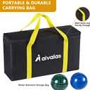 Aivalas Bocce Ball Set, 107mm Outdoor Bocci Game with 8 Resin Balls, Pallino for Backyard Lawn Beach, Outdoor Yard Party Games for Family Kids Teens Beginners (2-8 Players)