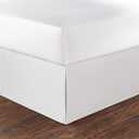 Nautica - Twin Size Bed Skirt, 100% Soft Cotton Twill with a 15" Drop, Split Corners & Reinforced Top Panel, Machine Washable Bedding (Solid White)