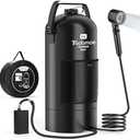 Tadomoe Portable Shower for Camping, 5 Gal/20 L Solar Heating Camping Shower Bag with Shower Pump, Portable Shower Head, Essential for Camping,Festivals, Overlanding, Beach Trips,Outdoor Showers