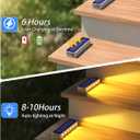 DetarZinLED Solar Step Lights for Outside,4 Pack Solar Stair Lights Outdoor Waterproof,Warm White Deck Light Solar Powered Waterproof for Steps,Stairs,Walkway,Sidewalk,Patio,Pathway