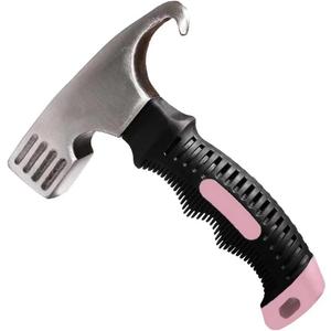 Pink Camping Hammer  Heavy-Duty Mallet for Tent Stakes Portable Compact Hammer with Nail Puller Lightweight Outdoor Mallet for Camping, Hiking & Backpacking