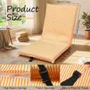 Karenhi Folding Floor Chair with Back Support Adjustable Floor Chair Portable Ground Seating for Adults Padded Sleeper Bed Couch Recliner Gaming Meditation Living Room(Orange), 18.11 x 17.72 x 4.92 inches