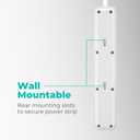 KMC 4-Outlet Surge Protector Power Strip, 1 USB-A & 1 USB-C Port, Power Strip Surge Protector, 840J Surge Protection, 5ft Extension Cord, 3-Prong Low-Profile Flat Plug, UL/ETL Certified, White