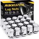 MIKKUPPA M12x1.5 Lug Nuts - Replacement for 2006-2020 Ford Fusion, 2000-2019 Focus, 2001-2023 Escape Aftermarket Wheel - 9pcs Chrome Closed End Lug Nut