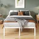Upcanso 16 Inch White King Bed Frame Heavy Duty Metal Platform King Size Bed Frames with High Storage, Eassy Assembly 3,500 lbs Heavy Duty Bedframes