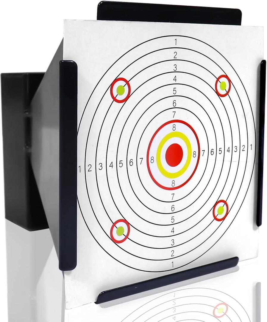 Highwild Pellet Trap Target with 100pcs 5.5" X 5.5" Paper Targets for Airsoft, BB Gun, Airgun - Wall-Mounted
