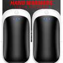 2 Pack Hand Warmers Rechargeable, Portable Electric Hand Warmers Reusable, USB 2 in 1 Handwarmers, Outdoor/Indoor/Warm Gifts for Men Women Kids