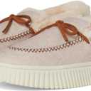 Skechers Women's Cozy Ojai Faux Wool Moccasin Slippers with Memory Foam (8, Natural)