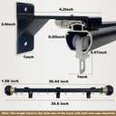 Wall Mounted Curtain Track Silent Curtain Rail Track System Roman Rod Heavy-Duty Single Roman Curtain Rods Aluminum Sliding Curtains Rails for Room Divider Living Bedroom (Black, 7.5FT(2.3m))