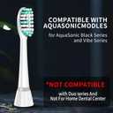 Replacement Toothbrush Heads for AquaSonic Electric Toothbrush, Compatible AquaSonic Black Series/Vibe Series/Duo Series Pro Electric Toothbrush, 10 Pack