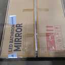 Keonjinn 60 x 36 Lighted Bathroom Mirror LED Backlit Vanity Mirror, 3 Colors Warm/Natural/White Lights High Lumens Large Wall Mounted Anti-Fog & Dimmer Makeup Mirror with Lights(Vertical/Horizontal)