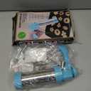 JAYVAR Cookie Press, Stainless Steel Cookie Decorating Kit, Dessert Decorating Syringe with 8 Piping Tips 13 Cookie Discs for Biscuit Maker, Frosting Piping Kit for Cupcake Decoration