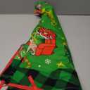 Christmas Tree Skirt 48 Inch Green Buffalo Plaid Xmas Tree Skirt Holiday Decor Mat with Festive Print for Home Party Decoration