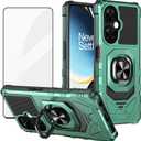 Ailiber Phone Case for OnePlus Nord N30, Plus One Nord N30 Case with Screen Protector, Ring Kickstand for Magnetic Car Mount, Military Grade, Shockproof Rugged Protective Cover for 1Plus N30-Green