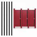 Lounsweer 6 Pack PVC Bathroom Privacy Strip, 29.5 x 0.3 x 1.4 Inch, Black