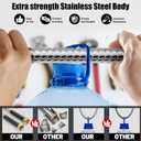 Short Garden Hose 10 ft, Male to Female Heavy Duty Stainless Steel Small Water Hose Extende Connector, Flexible No Kinks Leakproof 3/4 in Fittings, Lightweight Metal Leader Hose,MBT10S Model