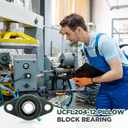 Threlaco 10 Pack UCFL204-12 Pillow Block Bearing 3/4 in Bore Shaft Flange Mount Ball Bearing Unit 2-Bolt, Self Aligning Cast Iron Housing, Set Screw Locking Style Flange Pillow Block