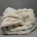 Faux Fur Throw Blanket for Couch, 1000 GSM Cozy Fuzzy Fluffy Soft Plush Thick Bubble Sherpa Blanket for Sofa Bedroom Living Room, Mothers Day Birthday Gifts for Women Home Decor (50*60, Ivory White)