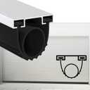 Gaahing Heavy Duty Garage Door Bottom Seal Strip with Pre-drilled Aluminum Track Retainer Base Kit, Universal Weather Stripping Combination, Impact Buffer Sealing Weatherstrip (9.8FT, Black)