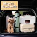Chunful Hat Box Storage for Women Large Storage Bag for Wide Brim Sun, Cowboy and Foldable Space Saving Travel Hat Organizer Bag with Lid(White,Height 6.3 Inches)