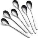 Stainless Steel Egg Spoons - 5.5 in Set of 6 for Soft Boiled Eggs, Dessert, Tea, Coffee, Ice Cream