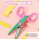6pcs craft scissors, craft scissors decorative edge for Scrapebook＆School, fancy scissors with Stamp Edge, Fine Zigzag, Castle, Wide Zigzag, Scallop, Ripple