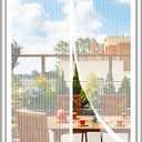 Magnetic Screen DoorScreen Door MeshKeep Bugs Out, Heavy-Duty Mesh Curtain,Pet and Kid Friendly, Works with Front Doors, Sliding Doors38x82 Inch White